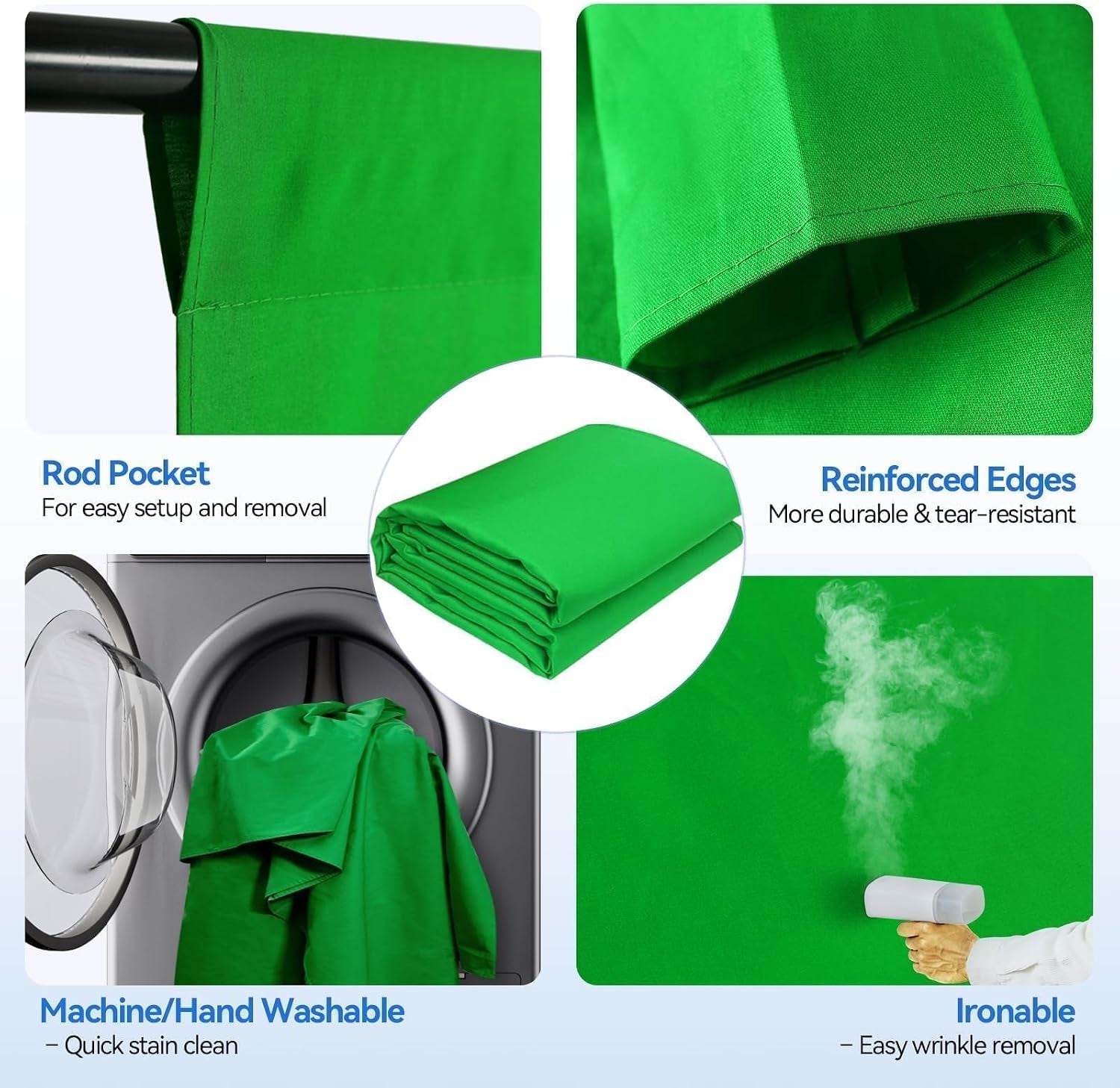 Green Screen Backdrop Kit, 8.5X10Ft Stand with 10X12Ft Backdrop
