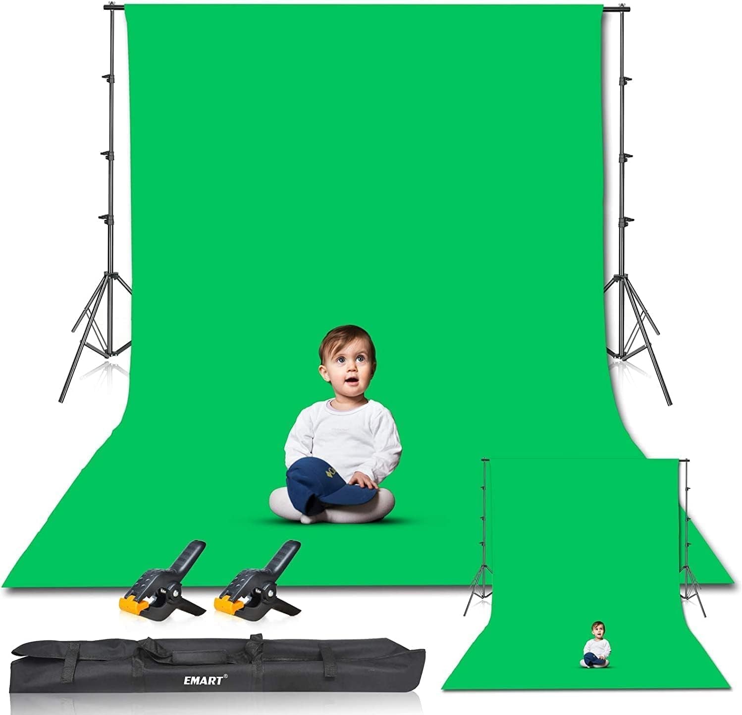 Green Screen Backdrop Kit, 8.5X10Ft Stand with 10X12Ft Backdrop